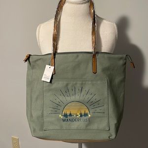 13”H x 12.5”W x 6”D | Handles 10.5” Drop | Zipper Closure | Wanderlust